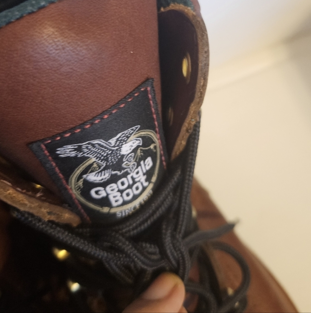 New Georgia Boot Farm And Ranch Walnut Lacer Boot G7014 Men’s Size 8.5m View 3